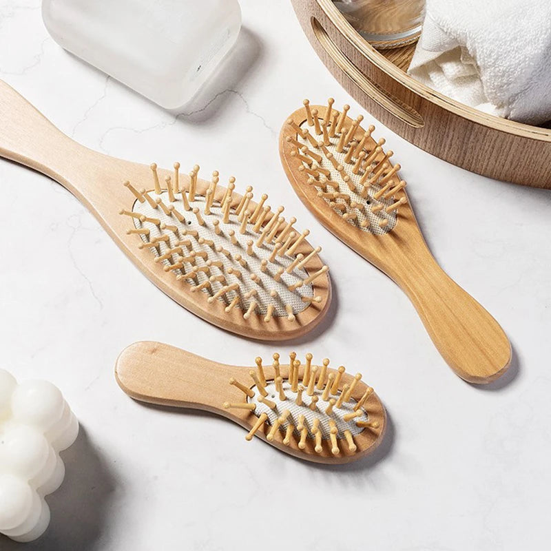 Wood Airbag Massage Hair Brush – Detangling Scalp Comb Hair Massage Brush Axl
