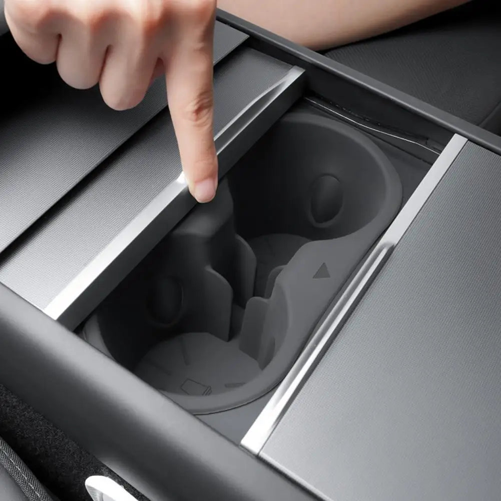 Silicone Cup Holder Insert for Tesla Model Y 2025 | Anti-Spill Car Cup Holder Insert Axl
