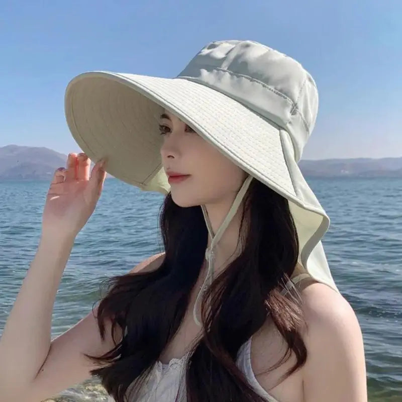Women's UPF 50+ Wide Brim Sun Hat with Ponytail Slot Wide Brim Sun Hat Axl