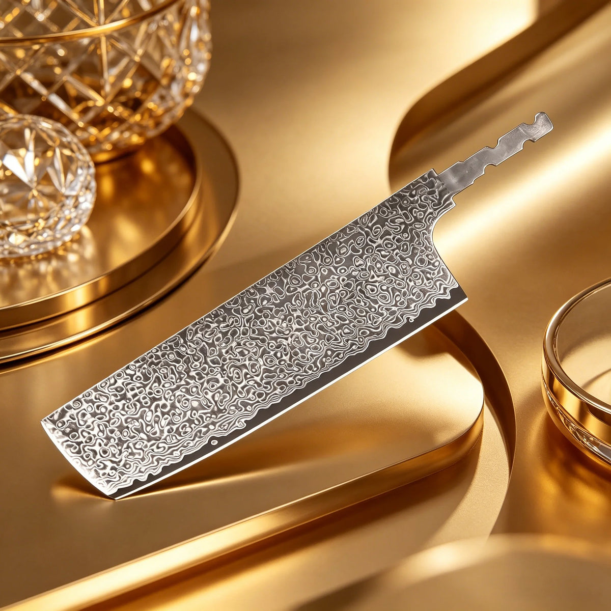 Hand Forged Damascus Steel Blank Blade – DIY Chef Cleaver Damascus Blank Blade Axl