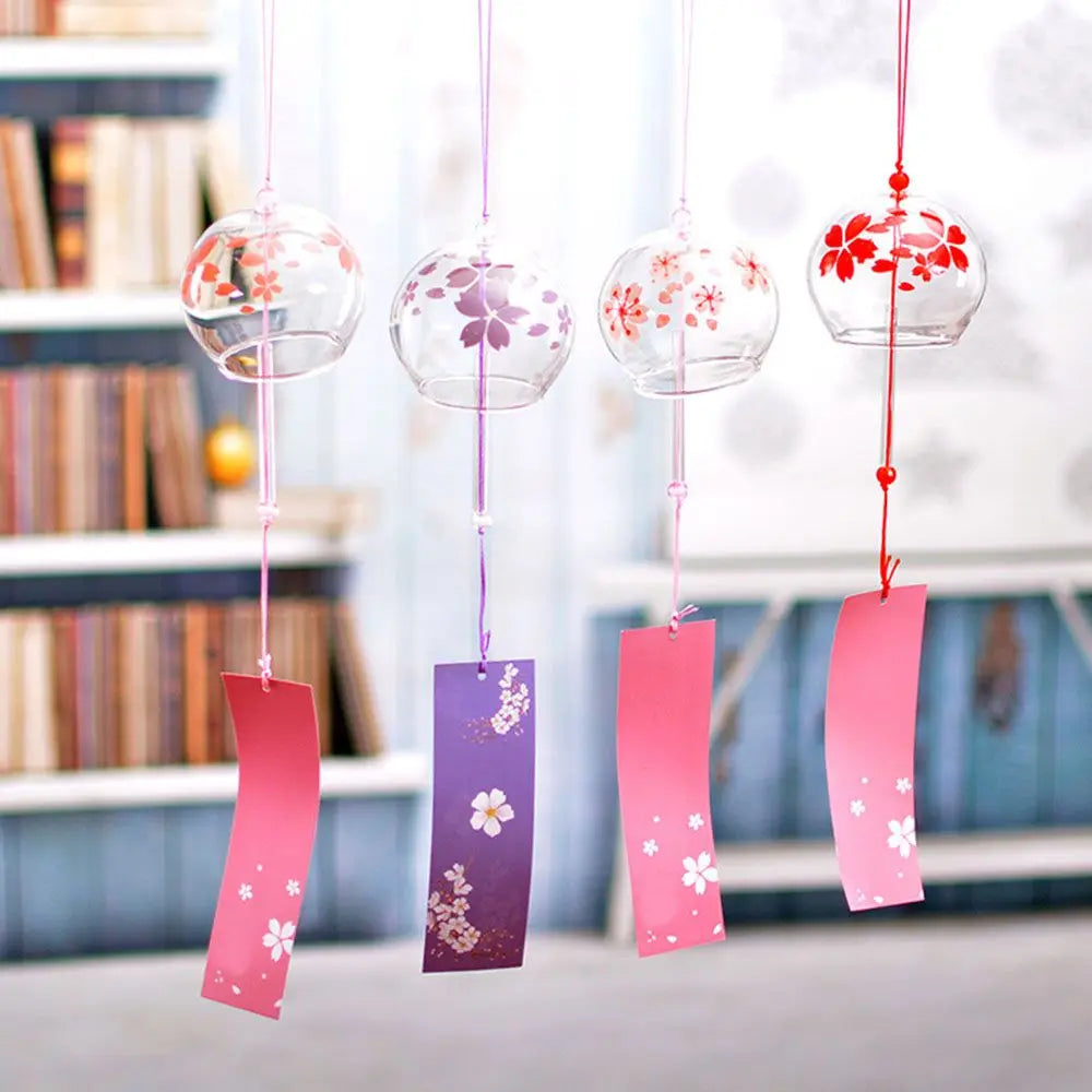 Japanese Glass Wind Chime – Handmade Furin Bell Home Decor Glass Wind Chime Axl