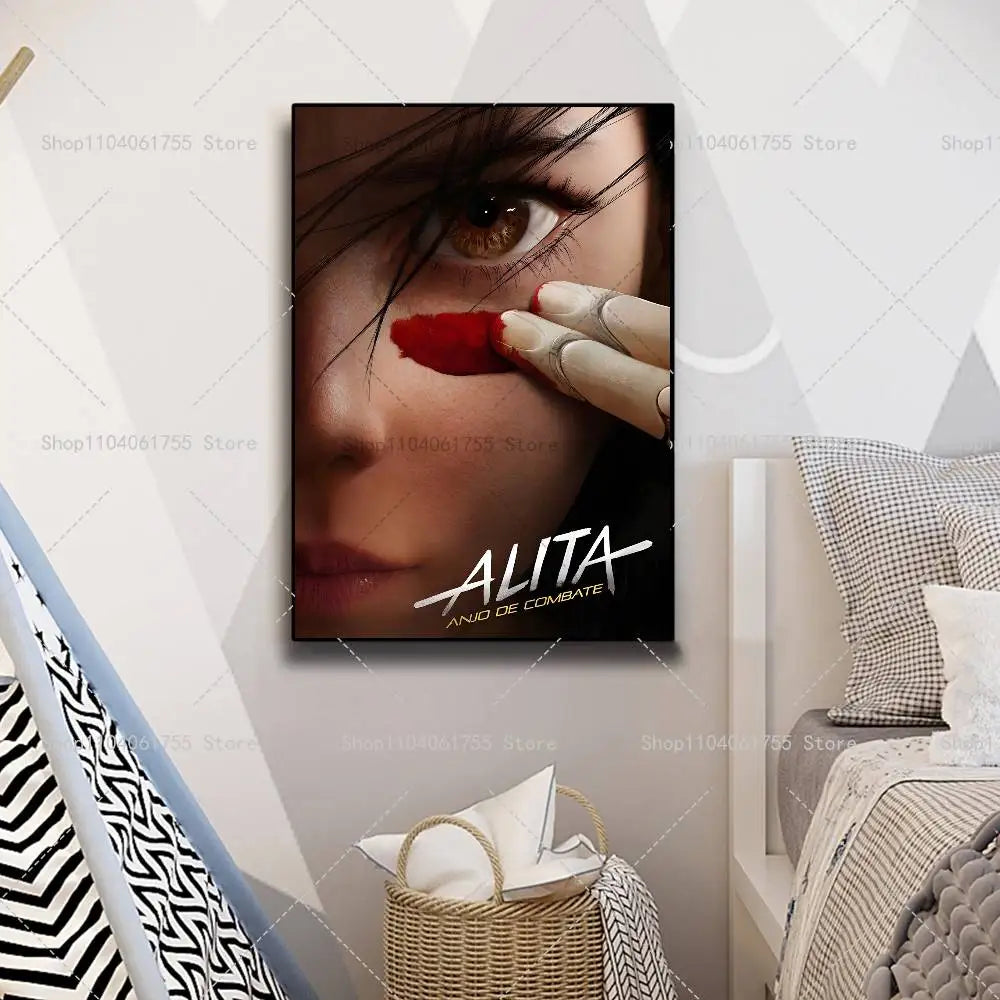 Alita Battle Angel Movie Poster – Self-Adhesive Wall Art Print Movie Wall Poster Axl