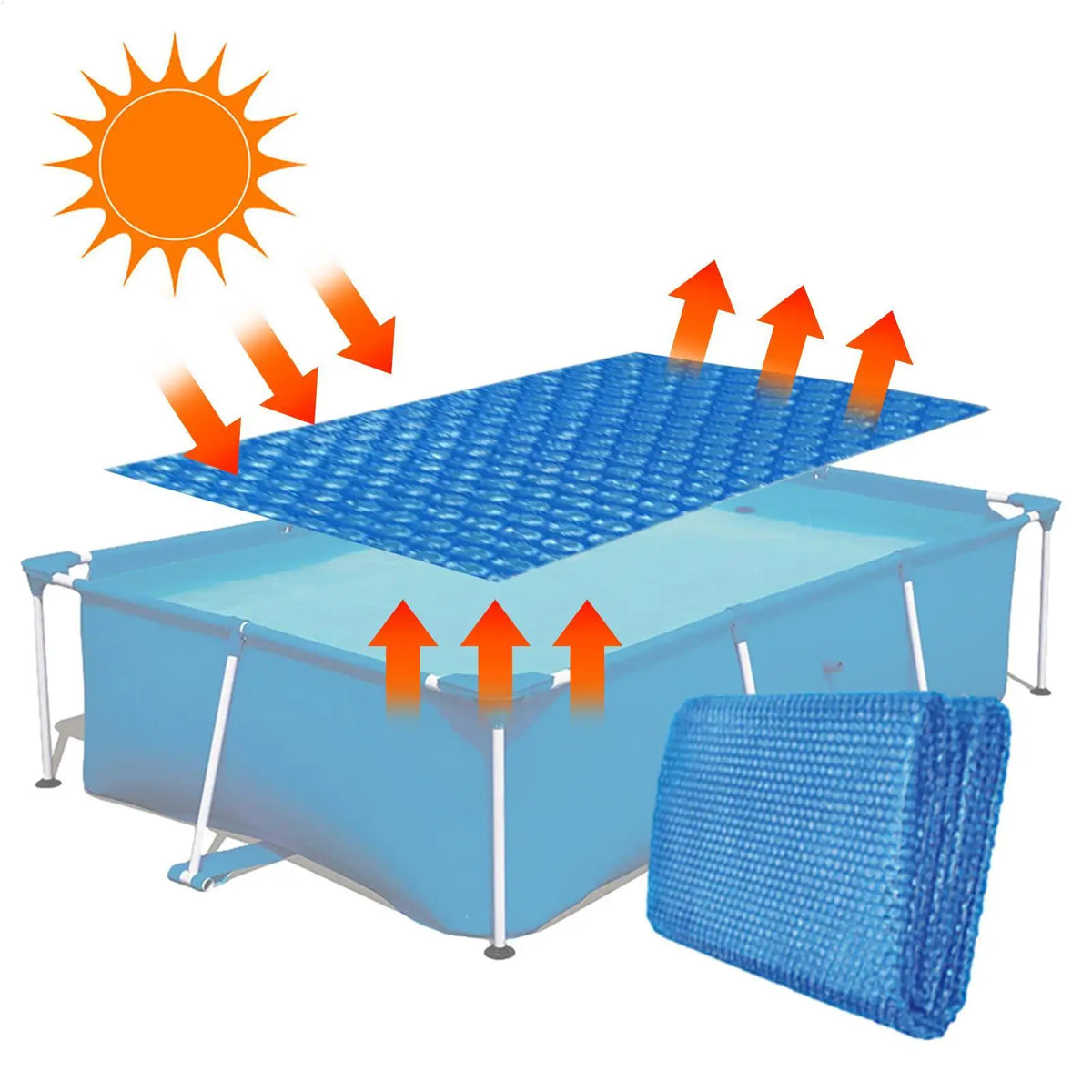 Rectangular Pool Bubble Cover – Heat Retention & Dustproof Pool Cover Axl