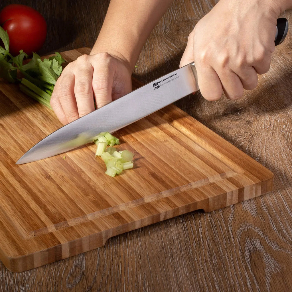 8-Piece Stainless Steel Kitchen Knife Set with Wood Block | YRIDEFE Kitchen Knife Set Axl