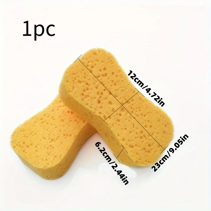 Figure-8 Car Wash Sponge Block – High-Density Foam, Yellow Car Wash Sponge Axl Yellow