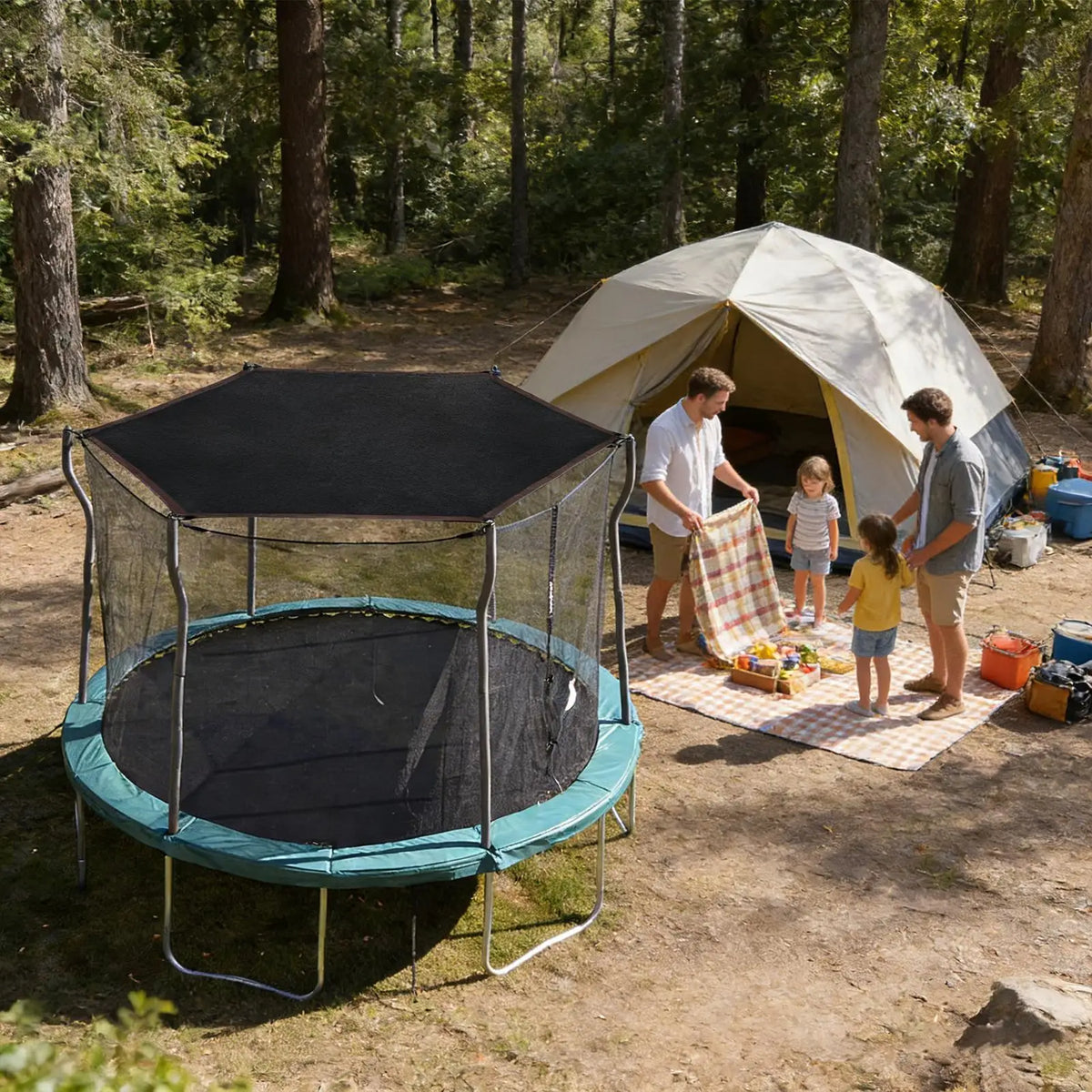 Trampoline Shade Cover UV Protection – 8FT to 14FT Waterproof Trampoline Shade Cover Axl