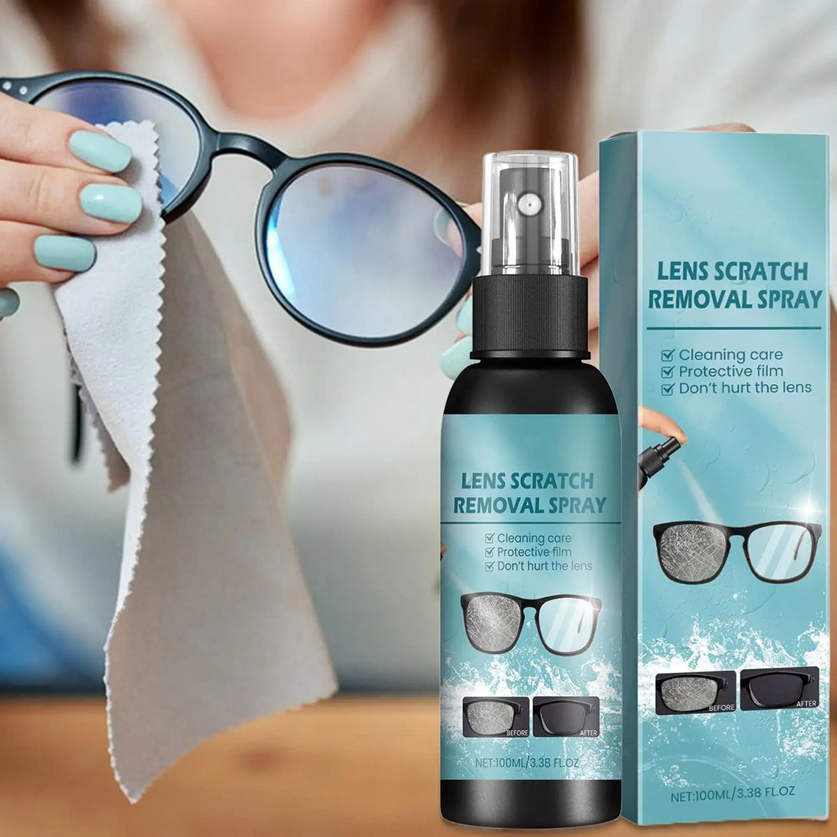Eyeglass Lens Cleaner Spray – Removes Dust, Fingerprints & Scratches Lens Cleaner Spray Axl