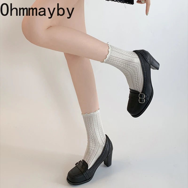 Women's Vintage Mary Jane Pumps – Thick Square Heel Slip-On Mary Jane Pumps Axl