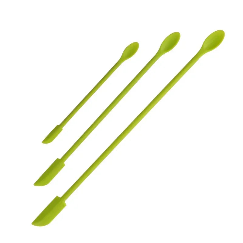 3-Piece Silicone Mini Scraper Set – Double-End Spatula & Spoon Silicone Spatula Set Axl