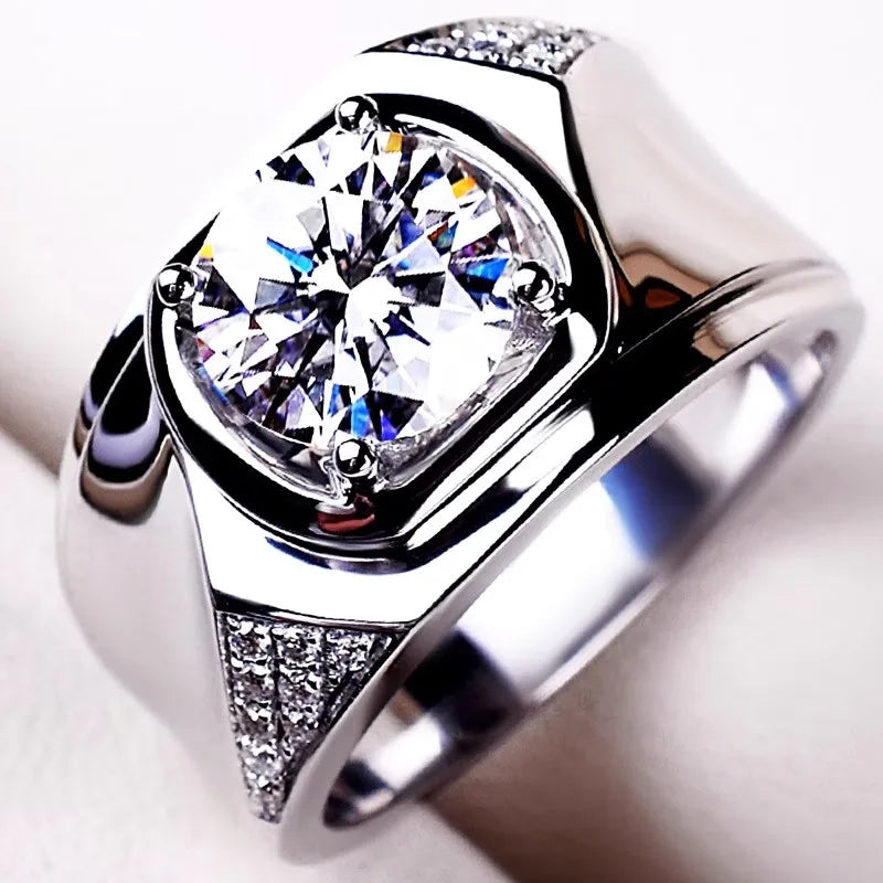 Huitan Women's Silver CZ Cubic Zirconia Wedding Ring | A163 CZ Wedding Ring Axl A163 7