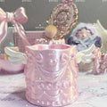 Angel Wings Makeup Brush Holder – Silk Texture Cosmetic Organizer Cosmetic Brush Organizer Axl pink
