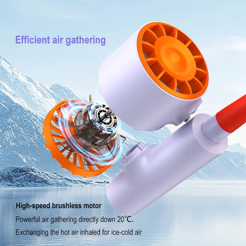 BALASHOV Hanging Neck Fan – 2400mAh Type-C Portable Fan Portable Neck Fan Axl