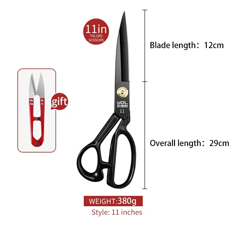 Professional Stainless Steel Sewing & Embroidery Scissors – 9" Sewing Scissors Axl 11 inch