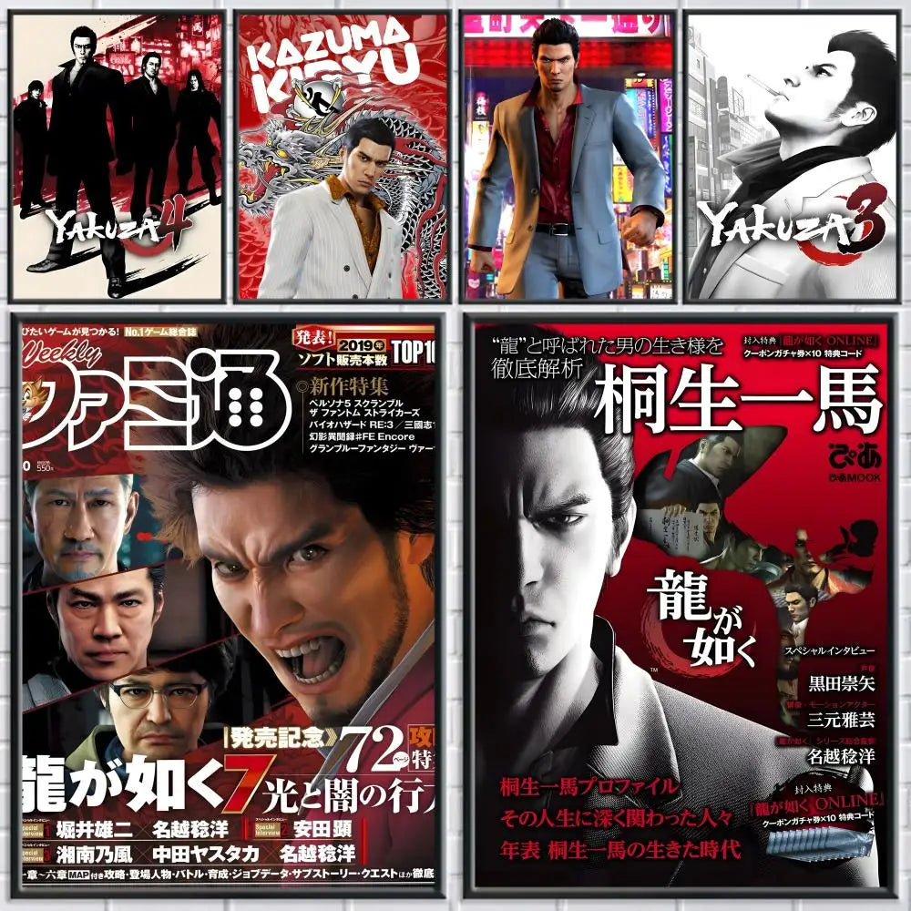 Yakuza Like a Dragon HD Game Poster – Self-Adhesive Waterproof Game Wall Poster Axl