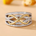 Huitan Infinity CZ Women's Ring – Wedding & Eternity Band Fashion Ring Axl H341 6
