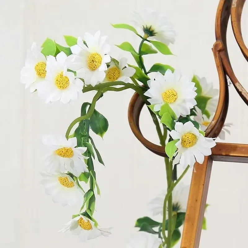 210cm Artificial Sunflower Daisy Vine – Silk Flower Rattan Decor Artificial Flower Vine Axl