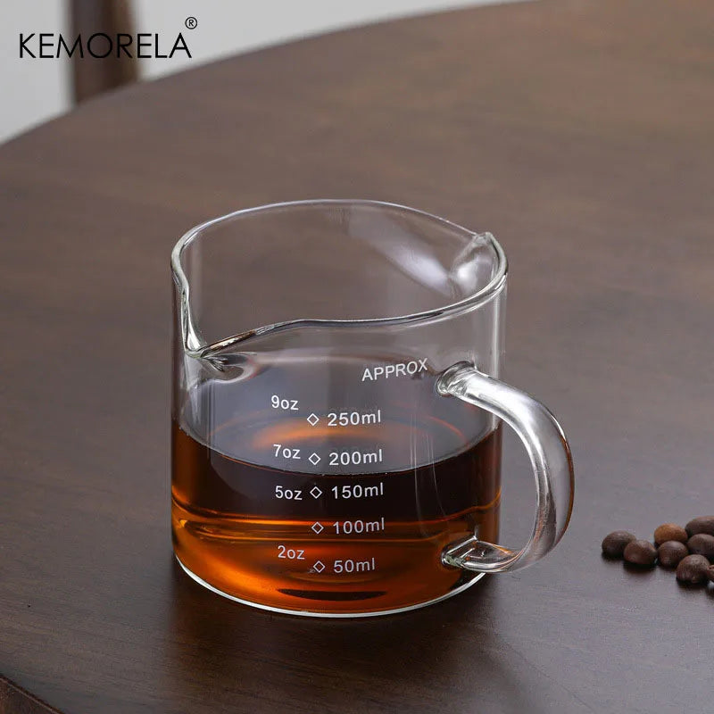 Glass Measuring Cup with Handle – 75ml & 150ml Espresso Cup Glass Measuring Cup Axl