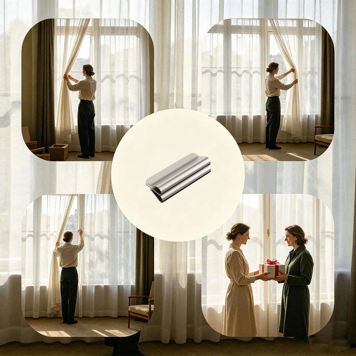 10 Pairs Magnetic Curtain Clips – Block Light & Close Drapes Curtain Closure Clips Axl