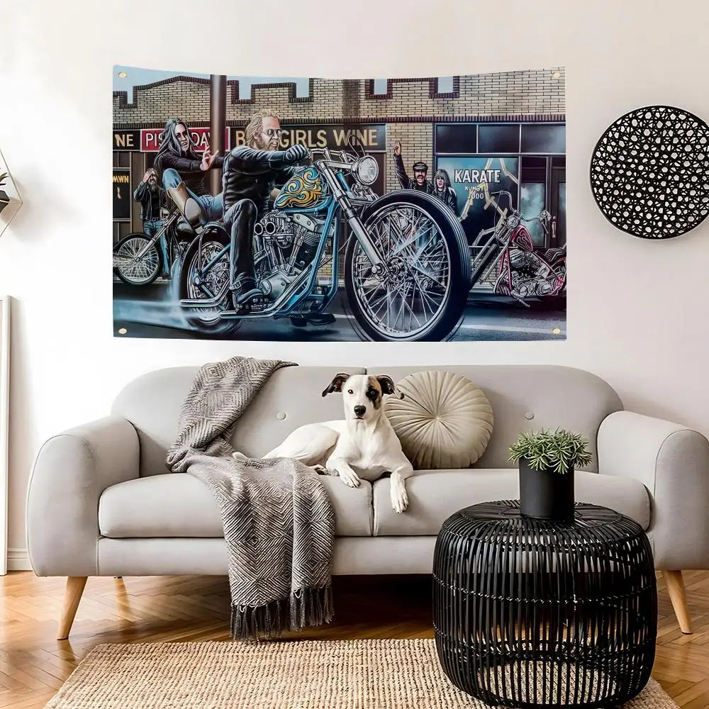 Easy Rider Movie Wall Flag – Indoor & Outdoor Art Banner Decorative Wall Flag Axl