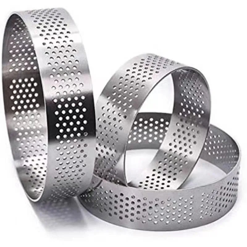 Perforated 304 SS Tart Ring 5cm – French Flan Baking Mold Tart Baking Mold Axl