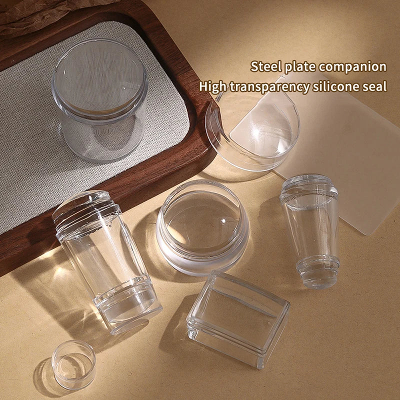 Silicone Nail Art Stamping Kit – Stamper & Scraper Set Nail Art Stamping Kit Axl