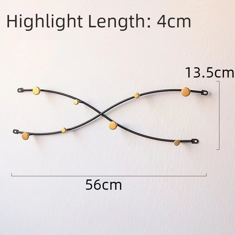 Wall Coat Rack – Iron 5-Hook Minimalist Clothes Hanger Wall Coat Rack Axl Black-X Shape