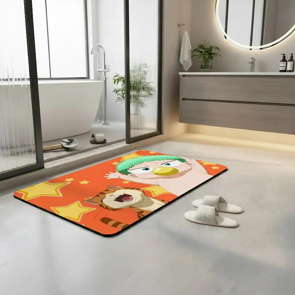 Anime Beelzebub Diatomite Bath Mat – Quick Dry & Non-Slip Diatomite Bath Mat Axl