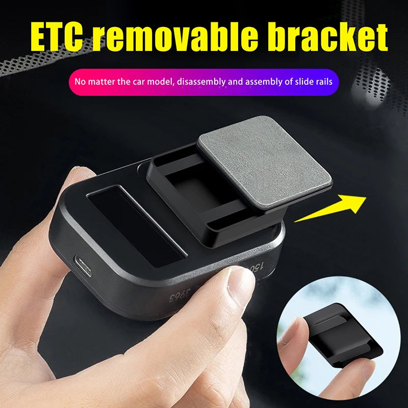 Compact Car Toll Pass Holder – Adhesive Windshield ETC Bracket Windshield Mount Bracket Axl