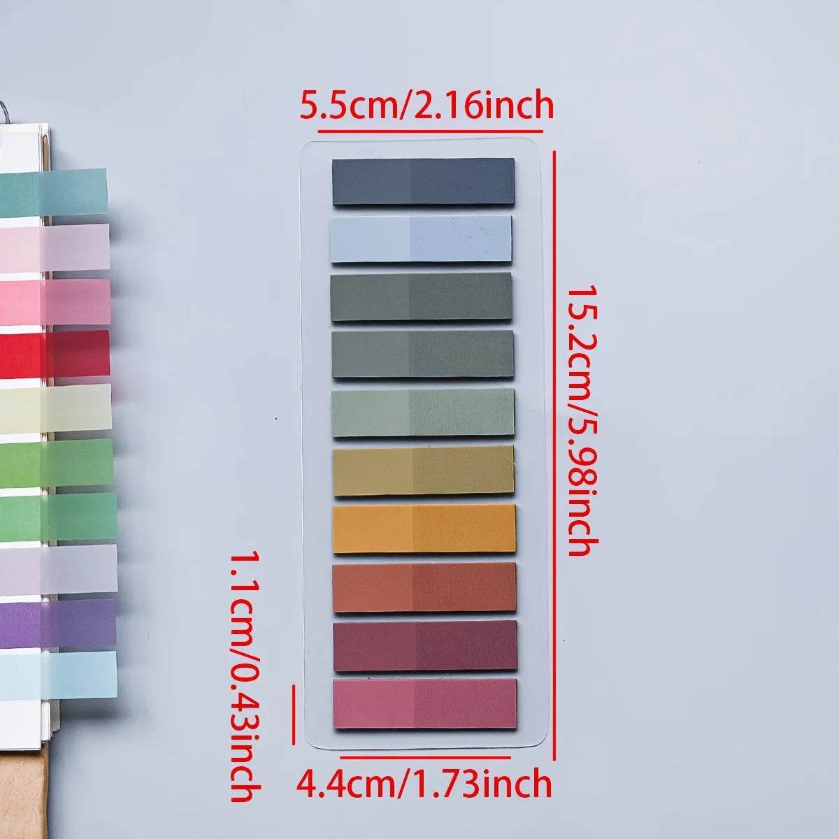 5000 Morandi Color Index Tabs – Transparent PET Sticky Notes Index Tab Sticky Notes Axl