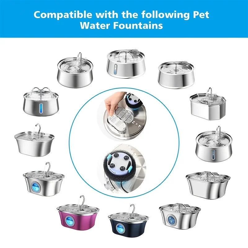 KEMORELA Cat Fountain Pre-Filter Sponges 6/12/18 Pack Pet Fountain Filter Axl