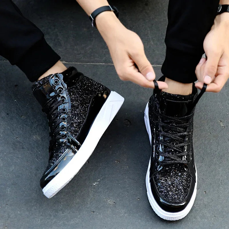 YBQJOO Men's High-Top Sneakers – Non-Slip Casual Fashion Boots High-Top Sneakers Axl