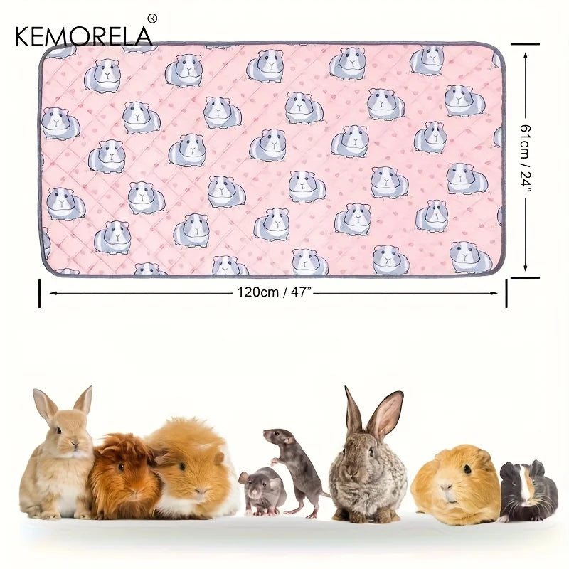 Washable Pet Pee Pads – Pink Hamster Print Non-Slip Mat 1/2 PCS Pet Pee Pad Mat Axl 1PCS
