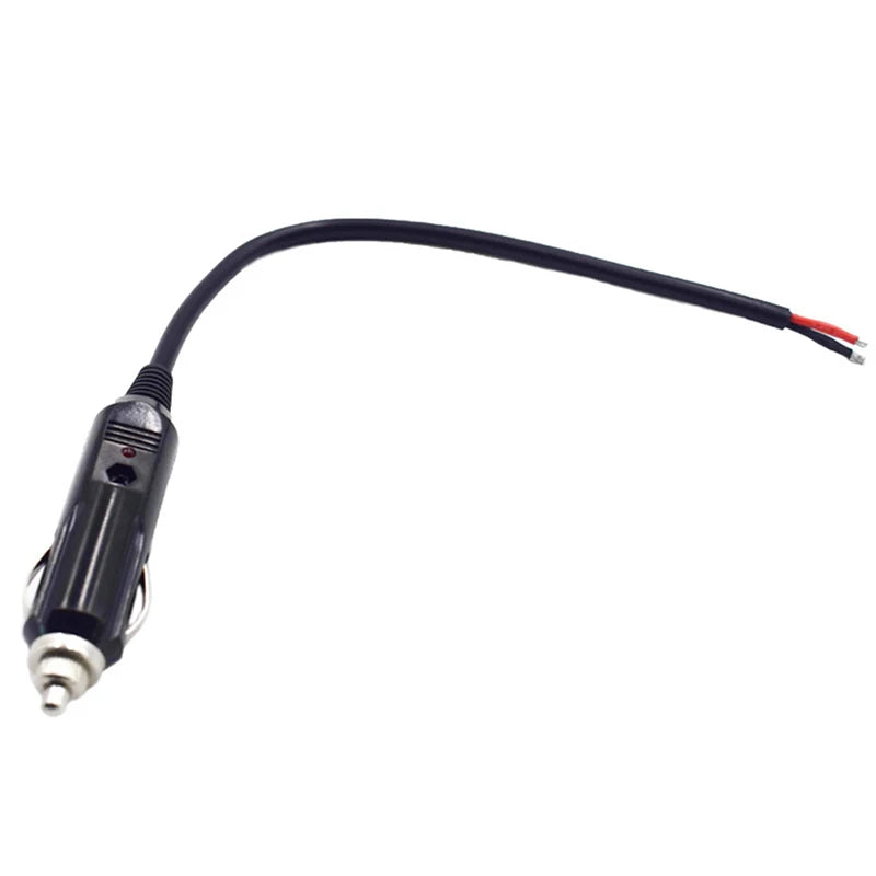 12V–24V Car Cigarette Lighter Plug Adapter | LED, 10A, 15cm Car Lighter Adapter Axl Black