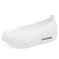 HAJINK Women's Platform Slip-On Vulcanized Shoes | Casual Heels Women's Platform Shoes Axl white1 37