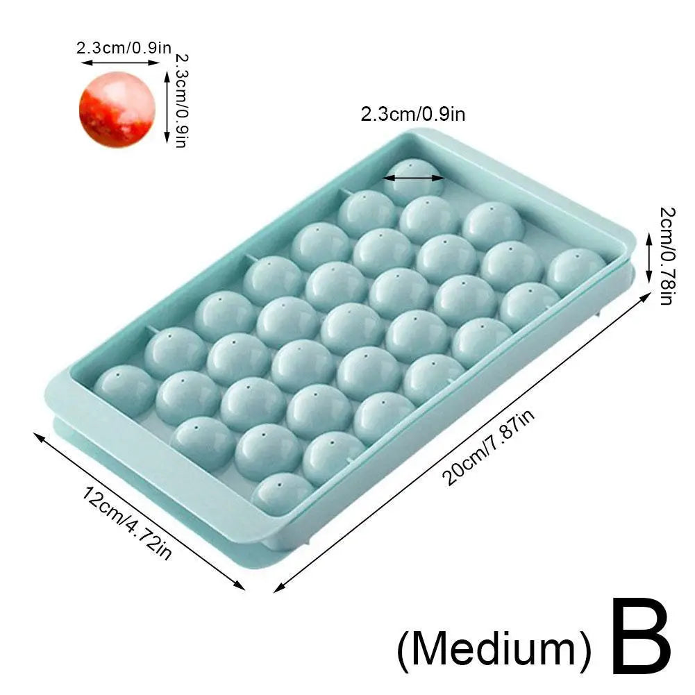 3D Round Ice Ball Maker Tray with Lid – Diamond Sphere Mold Ice Ball Mold Tray Axl B