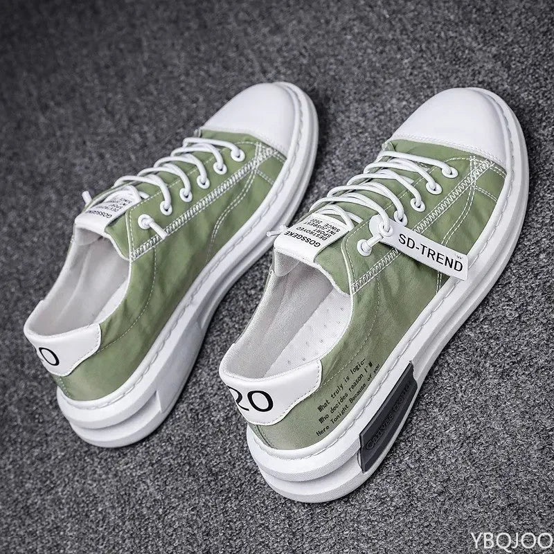 YBQJOO Men's Canvas Sneakers – Breathable Lace-Up Casual Shoes Canvas Sneakers Axl
