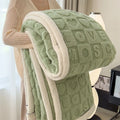 Double-Sided Fleece Plush Throw Blanket – Soft & Warm Home Office Fleece Throw Blanket Axl Green