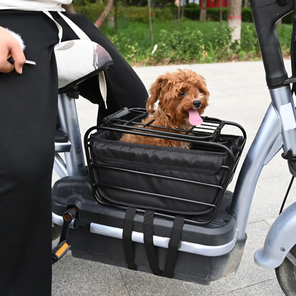 Bicycle Rear Basket with Locking Cover – Bike Dog Carrier Bike Rear Basket Axl