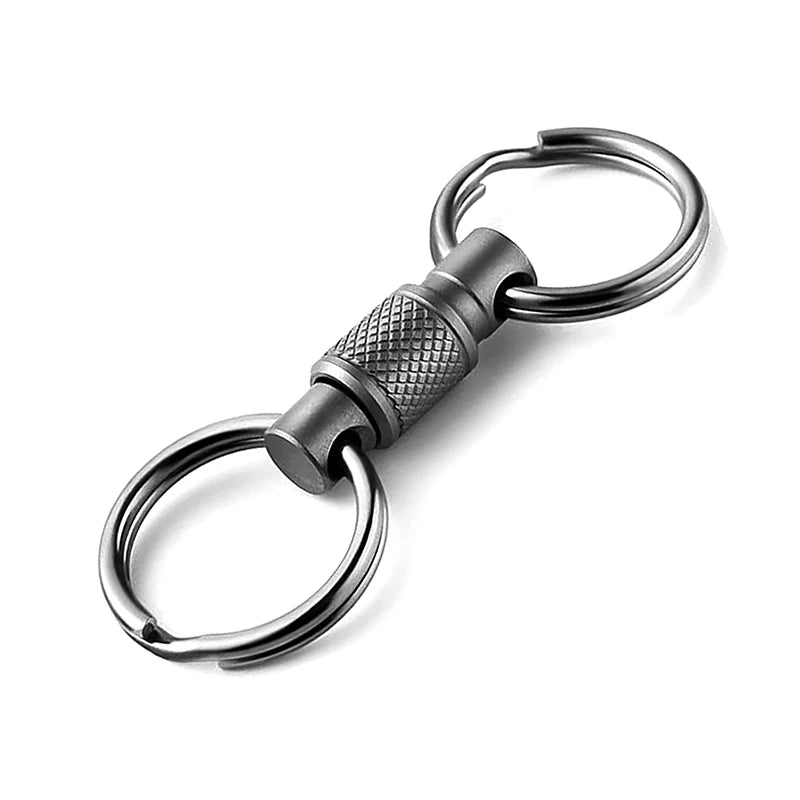 Titanium Alloy Keychain Holder – 360° Rotatable Belt Clip Titanium Keychain Holder Axl GY