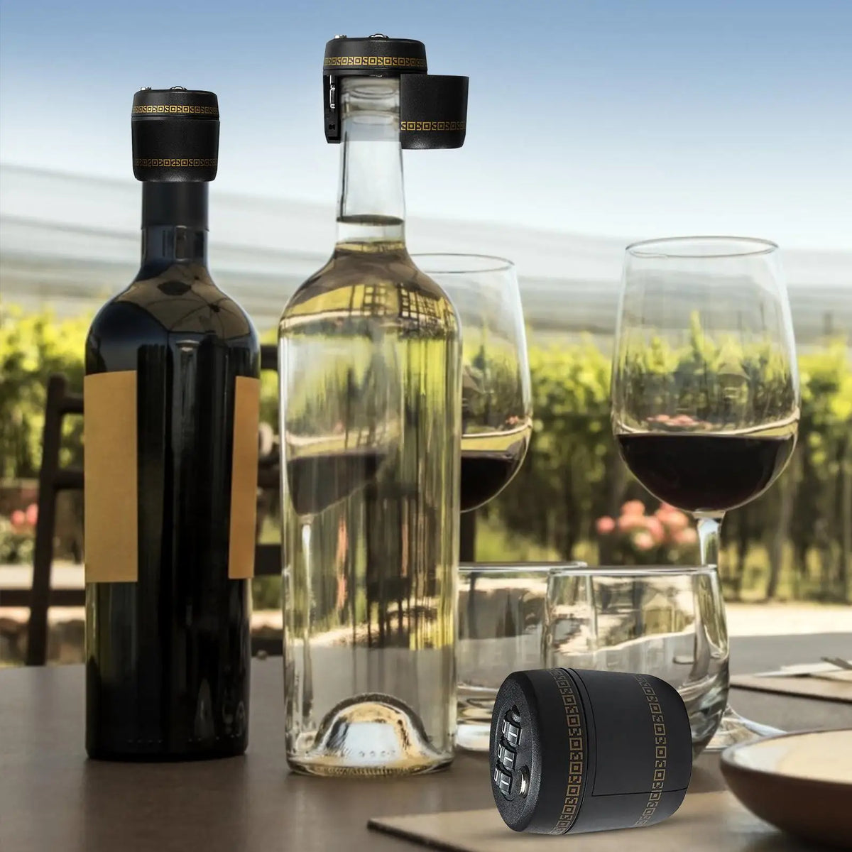 Wine Bottle Combination Lock – 3-Digit Password Stopper Wine Bottle Lock Axl