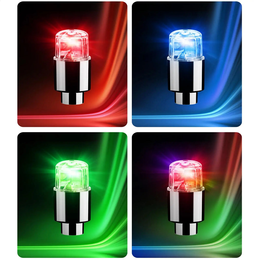 LED Tire Valve Cap Lights 2 Pcs – Car, Bike & Motorcycle Wheels LED Valve Cap Lights Axl