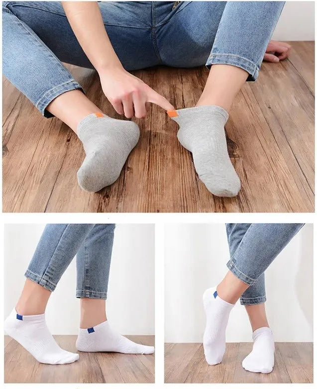 Men's Low Cut Sport Socks – 5 Pairs Breathable Cotton Set Men's Sport Socks Axl