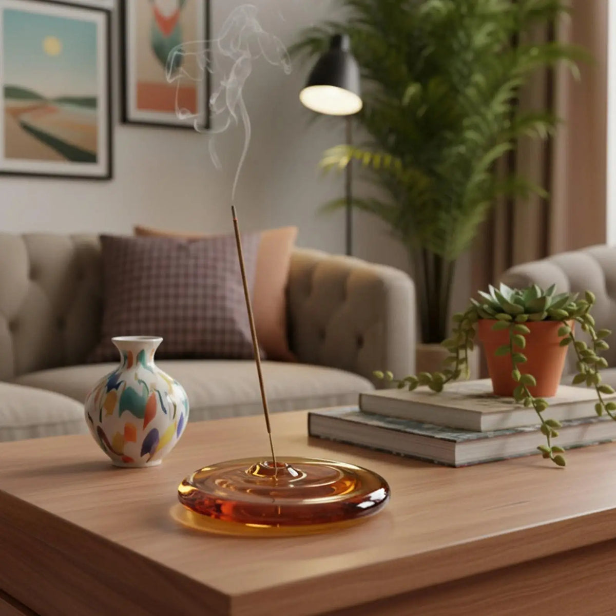 Heat-Resistant Glass Incense Holder – Aesthetic Stick Burner Incense Holder Axl