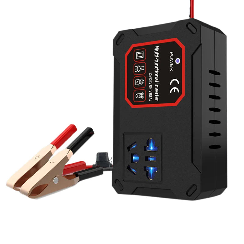 200W Car Power Inverter 12V/24V to 220V Portable Converter Car Power Inverter Axl A1