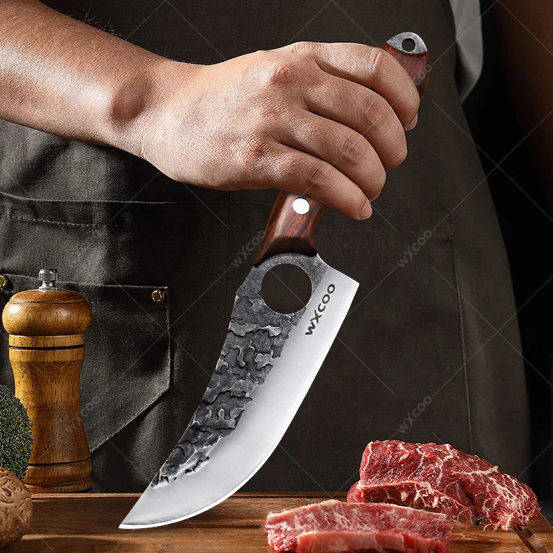 WXCOO Hand-Forged Japanese Chef's Knife – Multipurpose 14.5" Chef's Kitchen Knife Axl