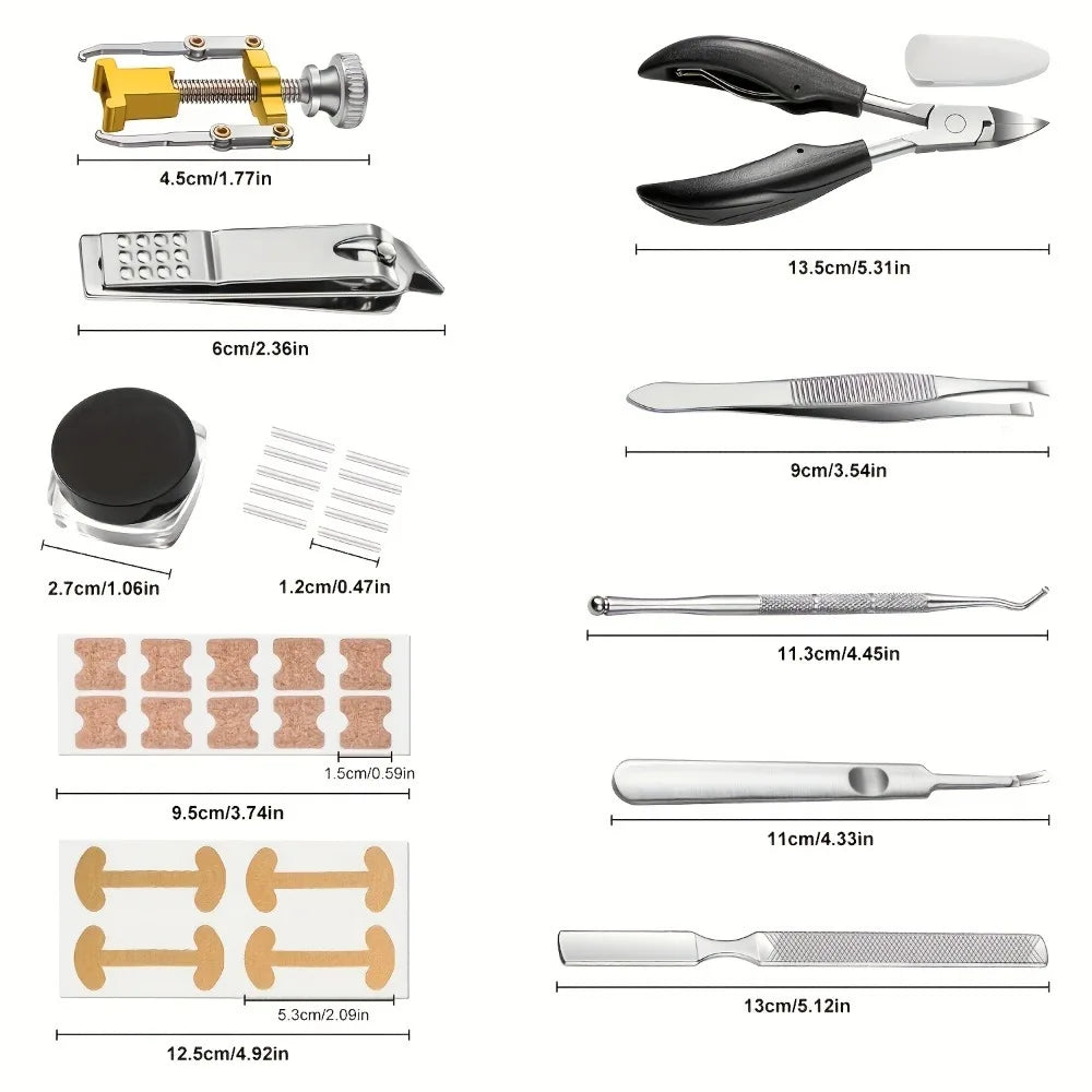 129-Piece Nail Embedding Tool Set – Pliers, Lifter & Cuticle Kit Nail Embedding Tool Set Axl
