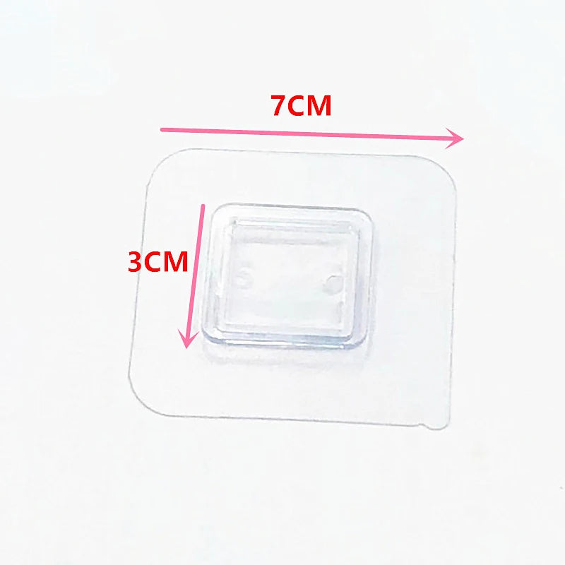Transparent Self-Adhesive Wall Hook with Wire Shelf | No Drill Adhesive Wall Hook Axl transparent-2