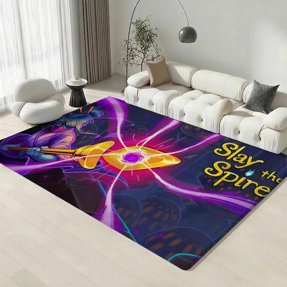 Slay the Spire Gaming Flannel Floor Mat – Non-Slip Indoor Rug Gaming Floor Mat Axl