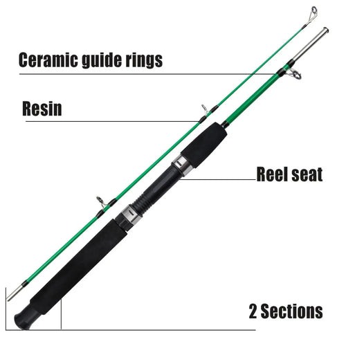 1.0m 2-Section Carbon Spinning Rod – 107g Travel Fishing Rod Spinning Fishing Rod Axl