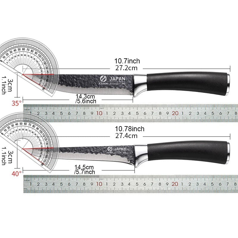 Hand-Forged Boning Knife Set | Japanese Stainless Steel Butcher Boning Knife Set Axl